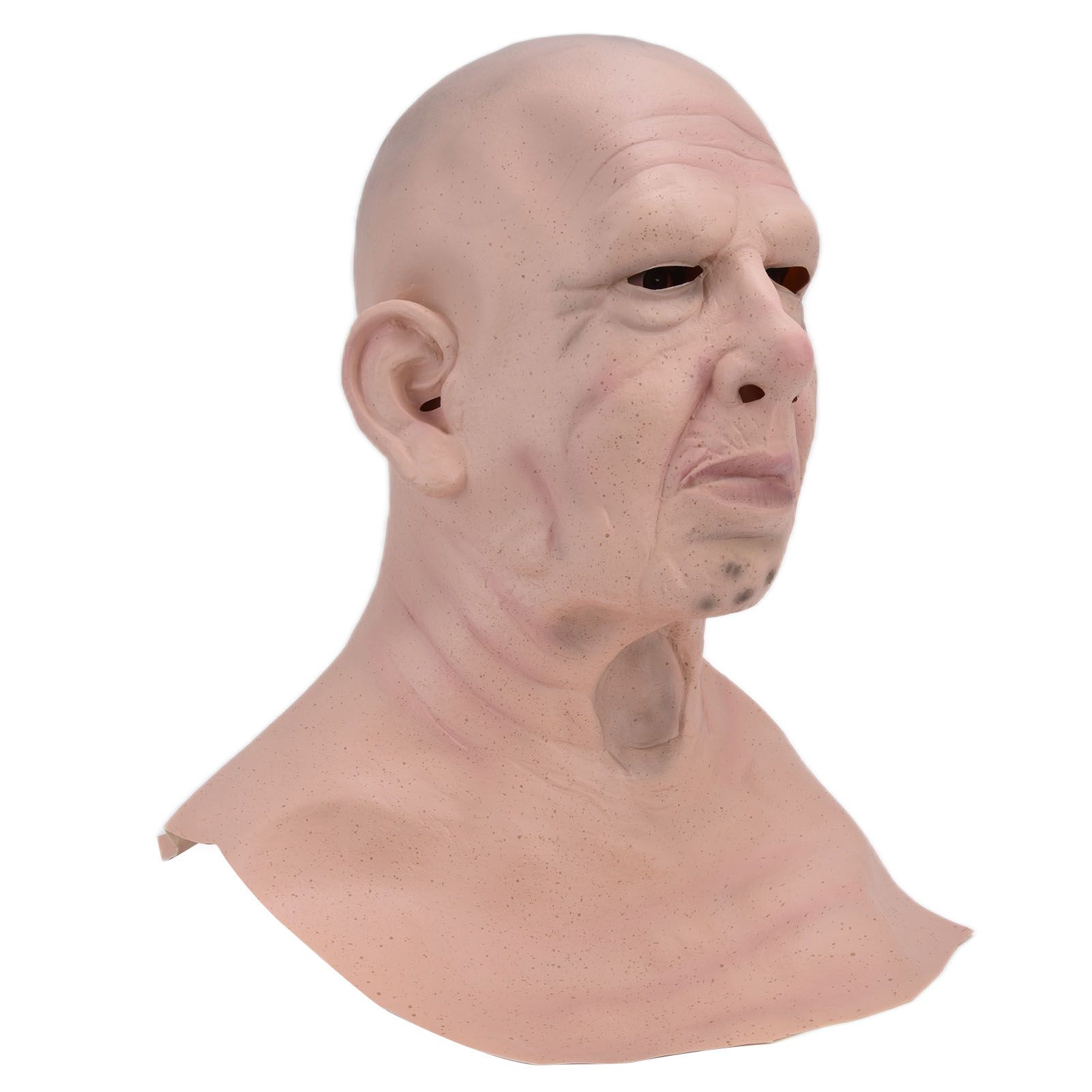 Realistic Bald Head Man Mask Latex Human Face Mask Funny Scary Halloween Costume Cosplay Props โ image 3