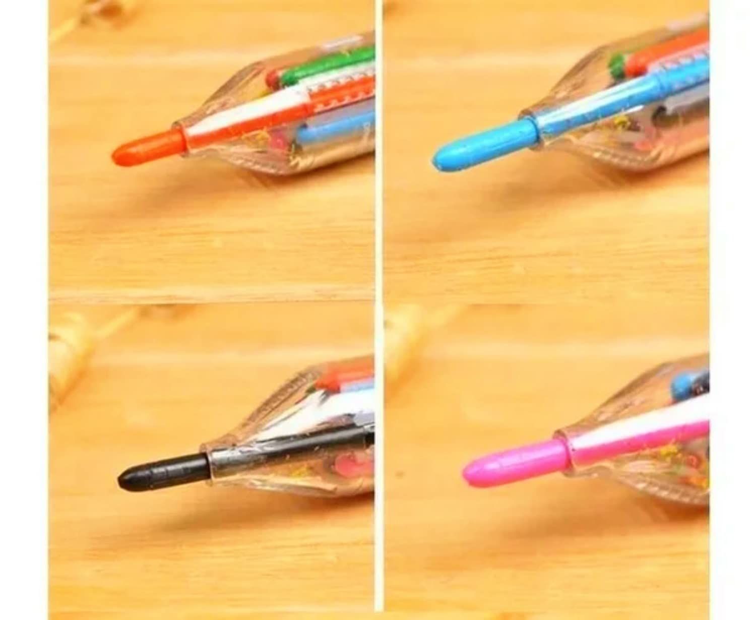 8 in 1 Press on Crayons, Transparent Barrel Oil Pastel Colored Pencil 8 Colors Art Graffiti Painting Crayons Pens (4PCS) โ image 5