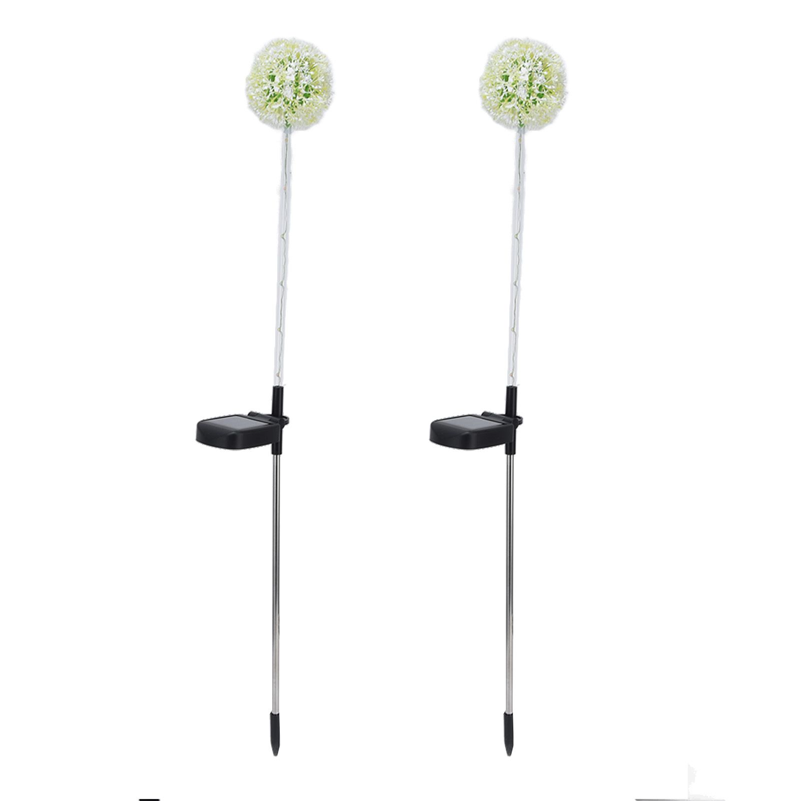 2set Solar Dandelions Garden Lights 6LED Colorful Outdoor Lawn Lamp for Patio Yard Balcony6LED White(2pcs) — image 4