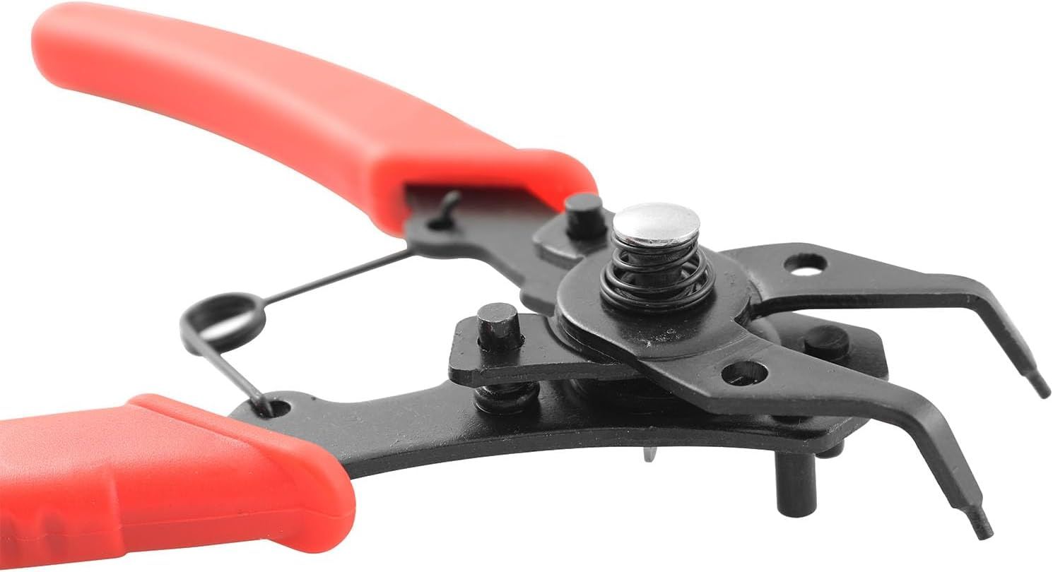Snap Ring Pliers 1Set 4 In 1 C Clips Removal Retaining Set for Automotive and Engine Repair, Interchangeable Jaw Head 45 90 and 180 Degree Angled Jaws, AC โ image 5