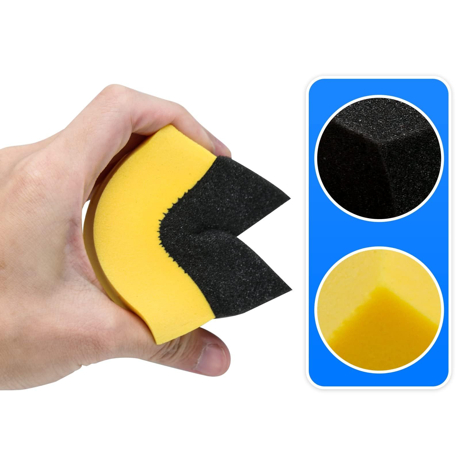 20 Pcs Tire Applicator Dressing Shine Sponge, Tire Dressing Applicator Pads, Color Polishing Sponge for Car Glass, Painted Steel & Porcelain — image 3