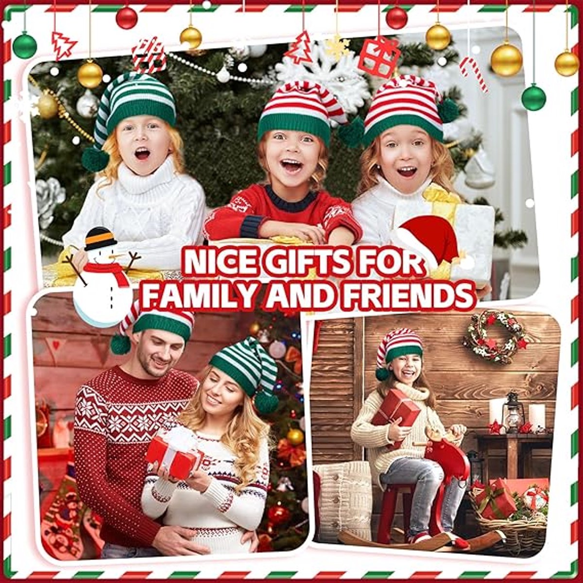 Hats - 6 pieces - Santa hats - Three styles of Santa hats - One size - Unisex - Christmas accessories/decorations โ image 4