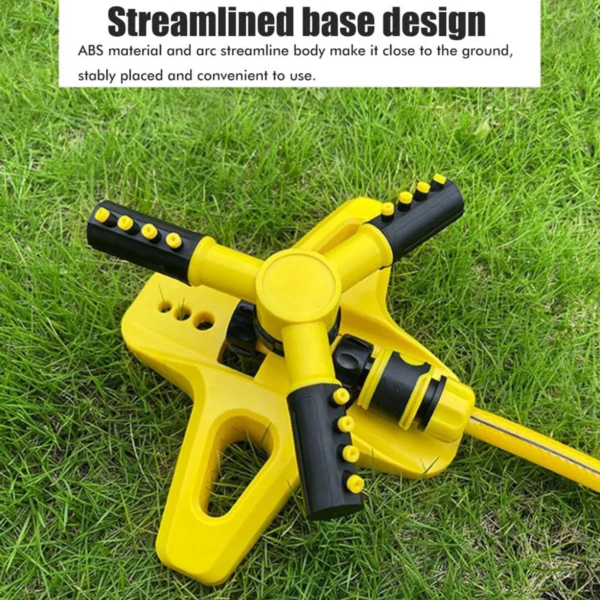 360 Degree Rotating Yellow Sprinkler Automatic Lawn Garden Watering System Villa — image 4