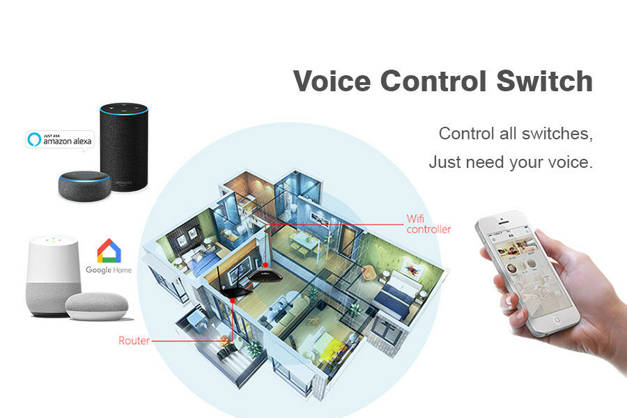 Smart WIFI Switch for Lights LED Touch Panel 3 Gang — image 2