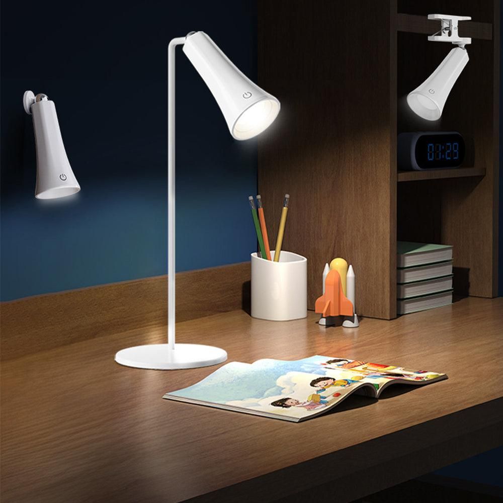 4-in-1 Wireless Touch Control Night Light Multifunctional Desk Lamp Clamp Light Wall Light Emergency Lamp White — image 6