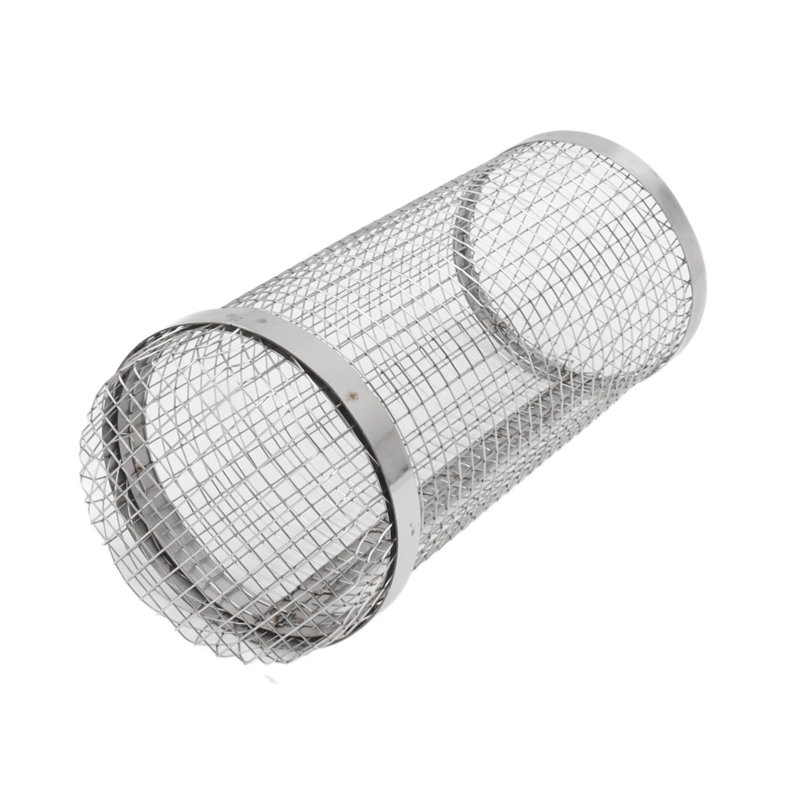 Barbecue Grilling Basket Stainless Steel Heat Resistant Rust Prevention BBQ Grill Cage with Hook for Camping Party 20cm/7.9in — image 6