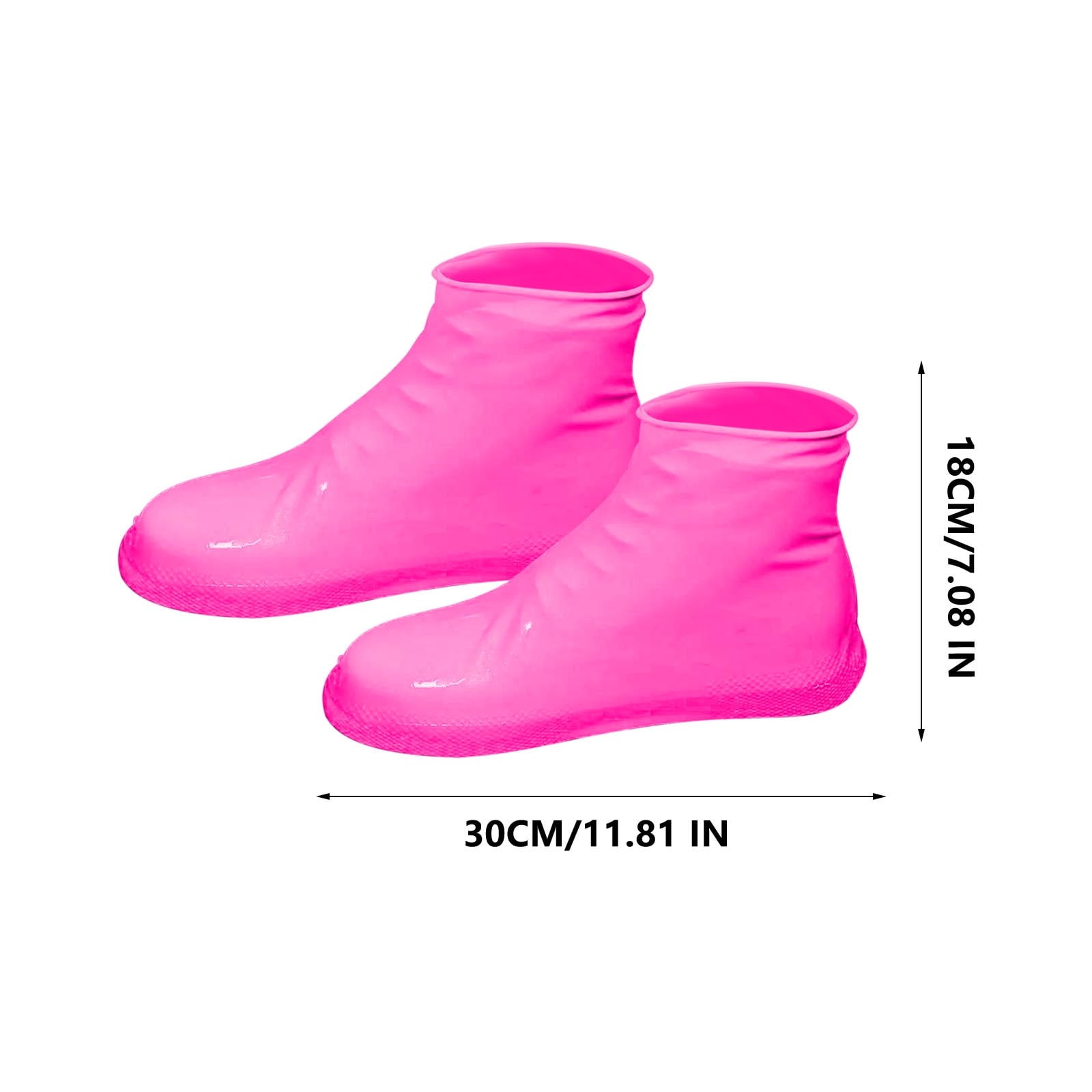 1 Pair Reusable Silicone Waterproof Shoe Covers, Non Slip Rain Overshoes for Men and Women, Thickened Protection for Walking, Blue — image 5