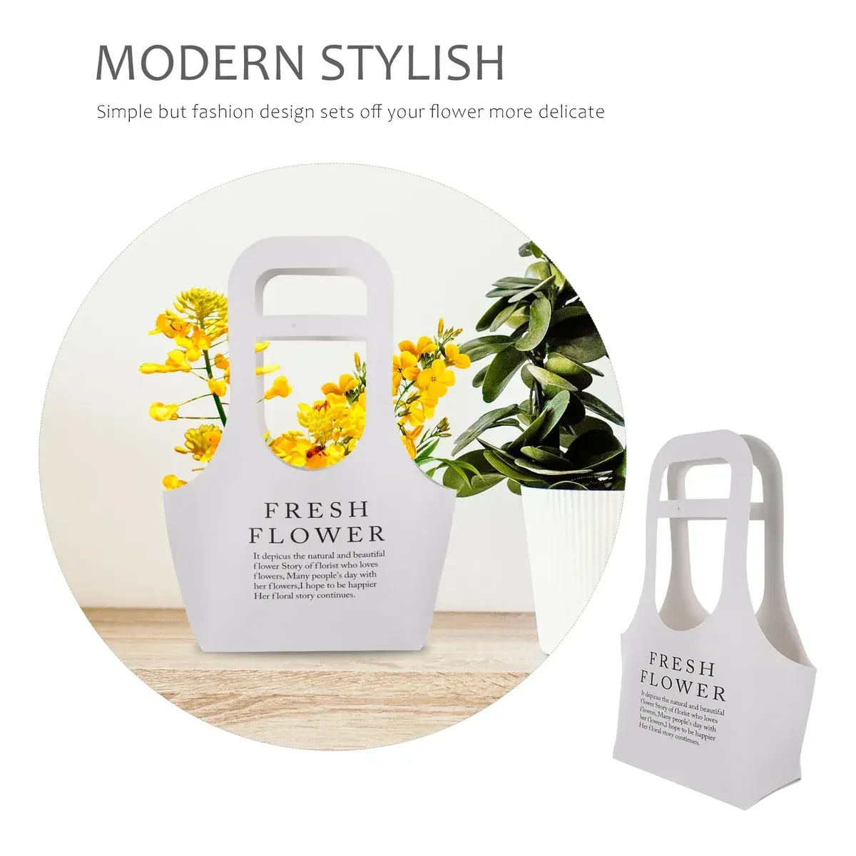 10PCS Handheld Kraft Paper Flower Bags for Bouquet Gift Wrapping - S โ image 4
