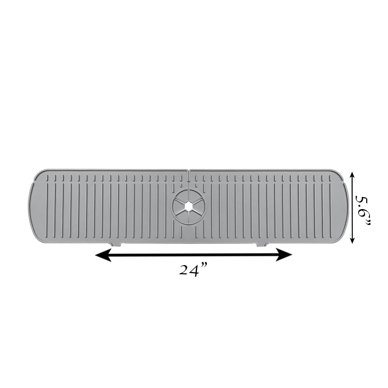 Faucet Mat Splash Catcher, Handle Drip Catcher Tray, Multipurpose for Kitchen Dish Drying Mats Sponge Holder — image 2