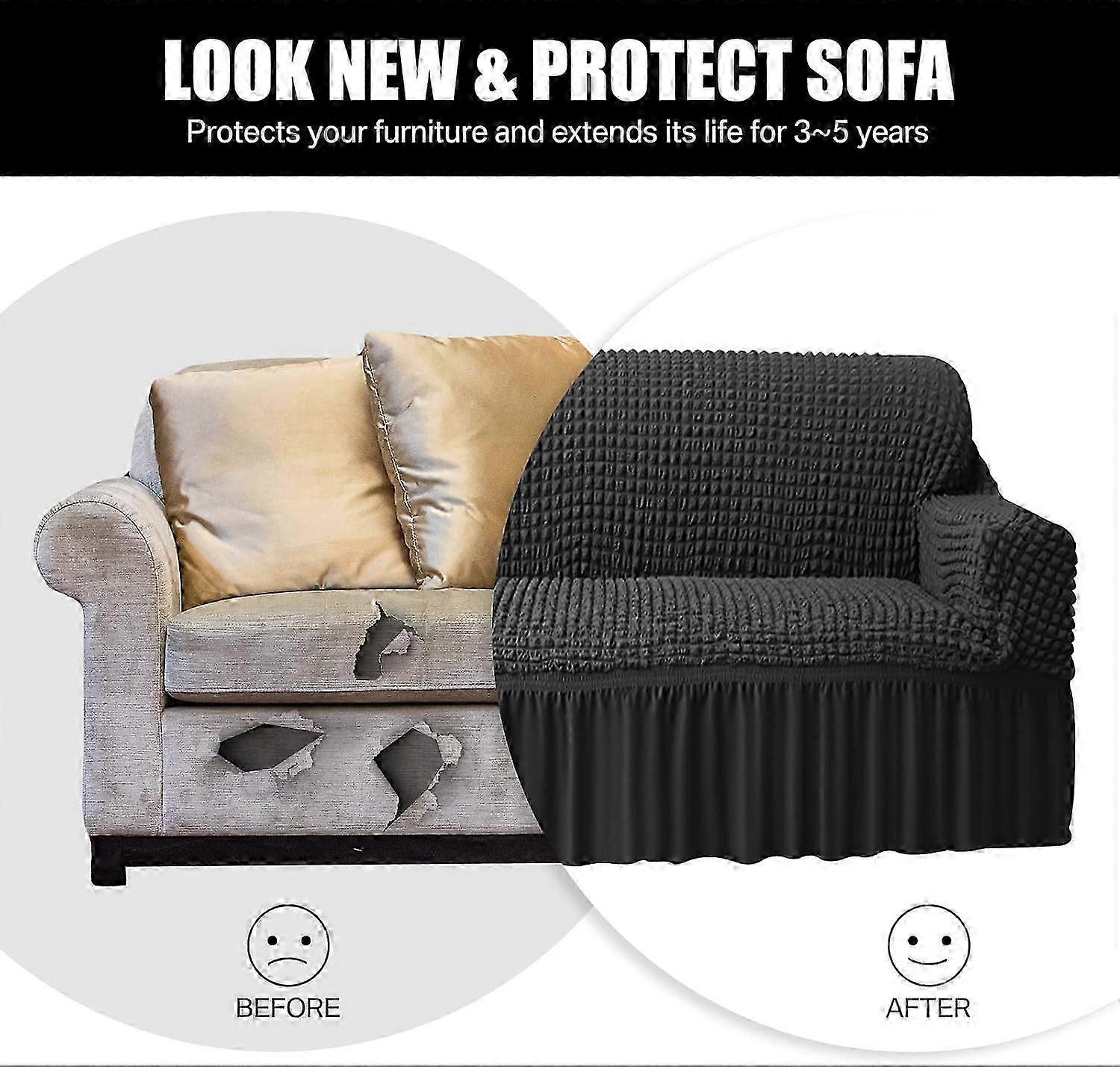 Elastic Non-Slip Sofa Cover Stretch Slipcover Couch Protector — image 4