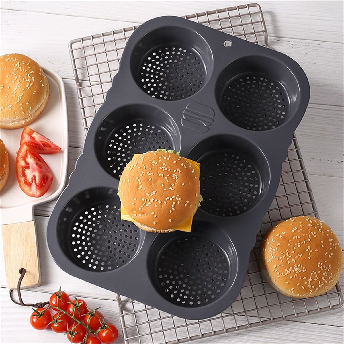Burger Bun Pans Nonstick & Heat Resistant β image 3
