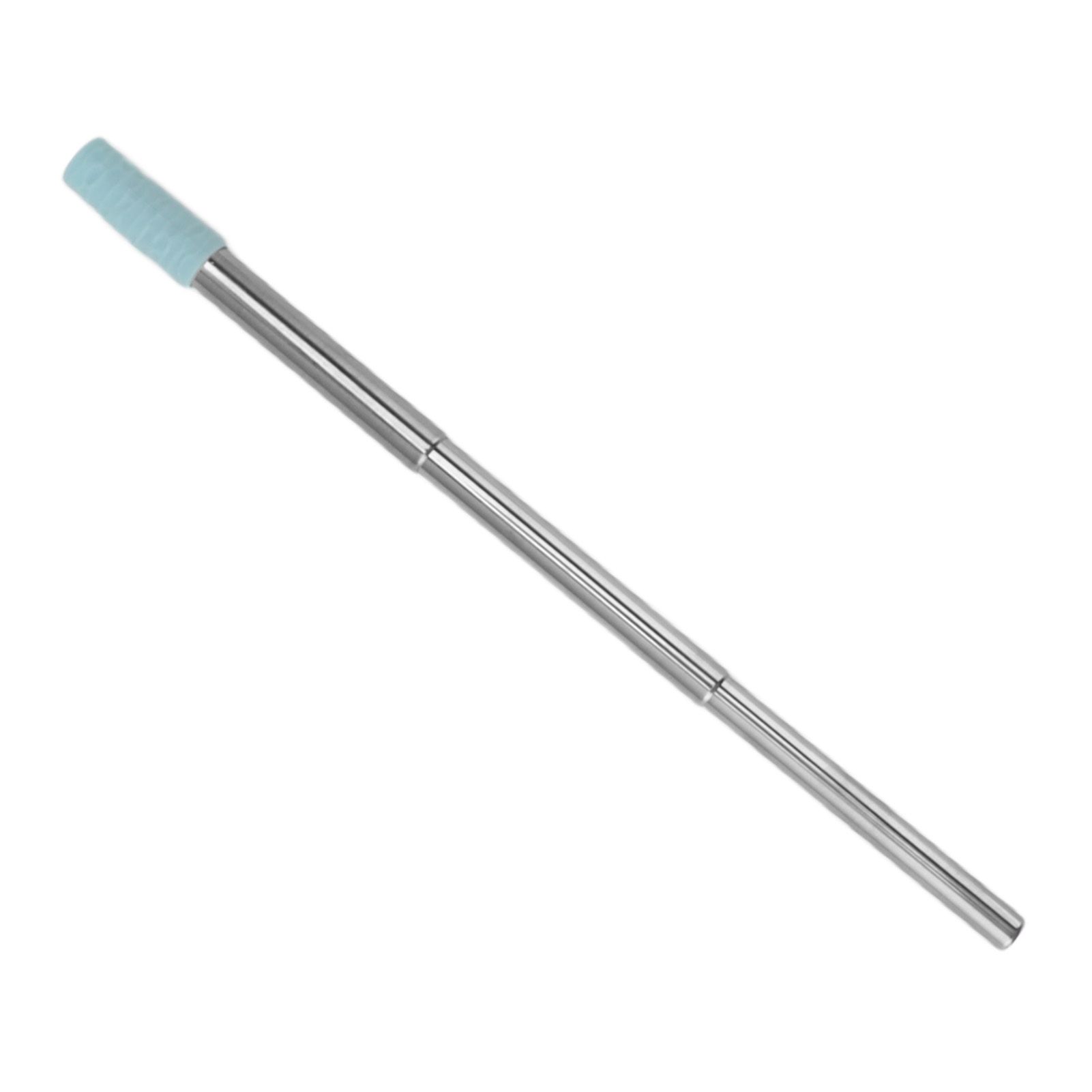 Collapsible Stainless Steel Drinking Straw Reusable Metal Straw with Cleaning Brush for Travel Work Blue โ image 6