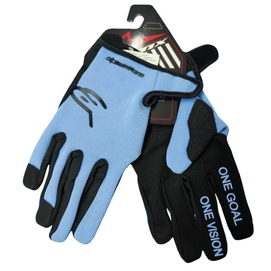 Lohas Fox Bicycle Gloves Nylon Long Finger 24 light blue