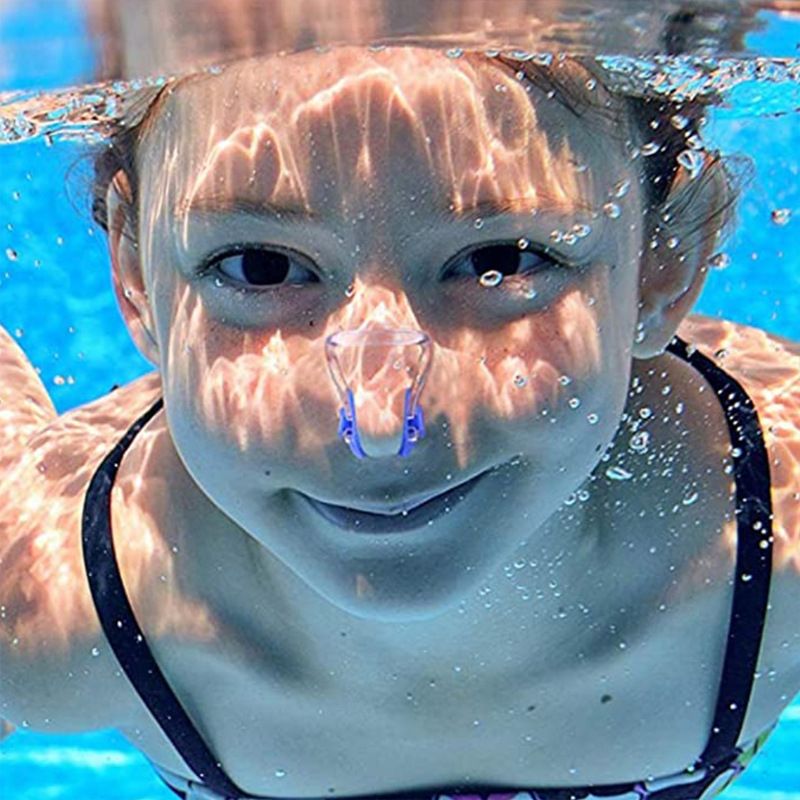 Waterproof Silicone Swimming Earplugs Nose Clip Plugs, Ear & Nose Protector Swimming Sets Box Package (Blue ) โ image 2