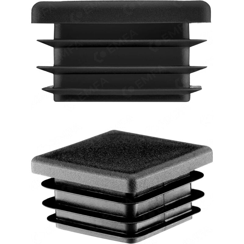 Square Pipe Plug 60X60 Mm, 10 Pieces, Black (Ral 9005) Cap, 6X6 Cm โ image 2