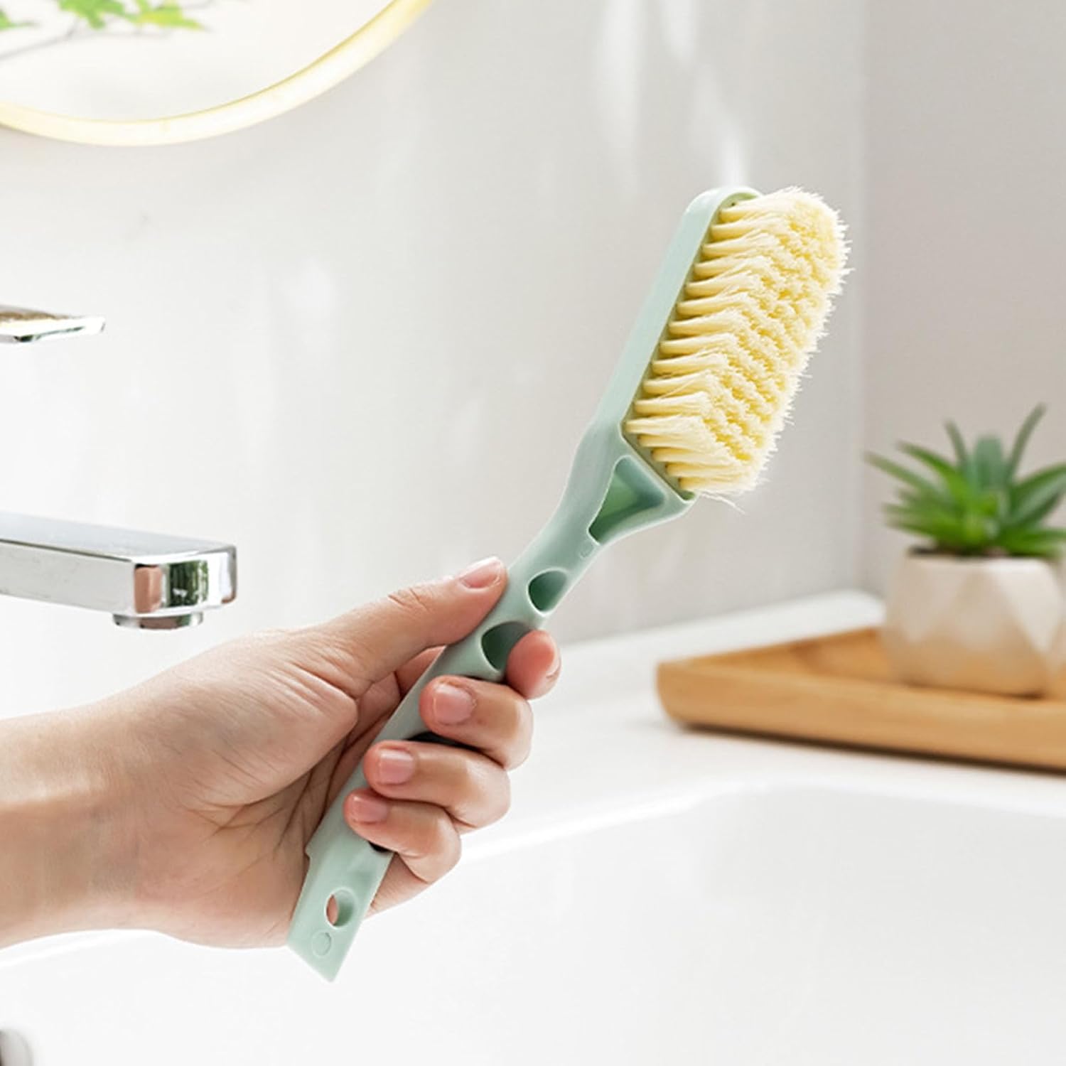 Shoe Cleaning Brush, Soft Bristle Brush Multi Purpose Scrub Hand Held Hanging Kitchen Scrubbing Shoes for — image 2
