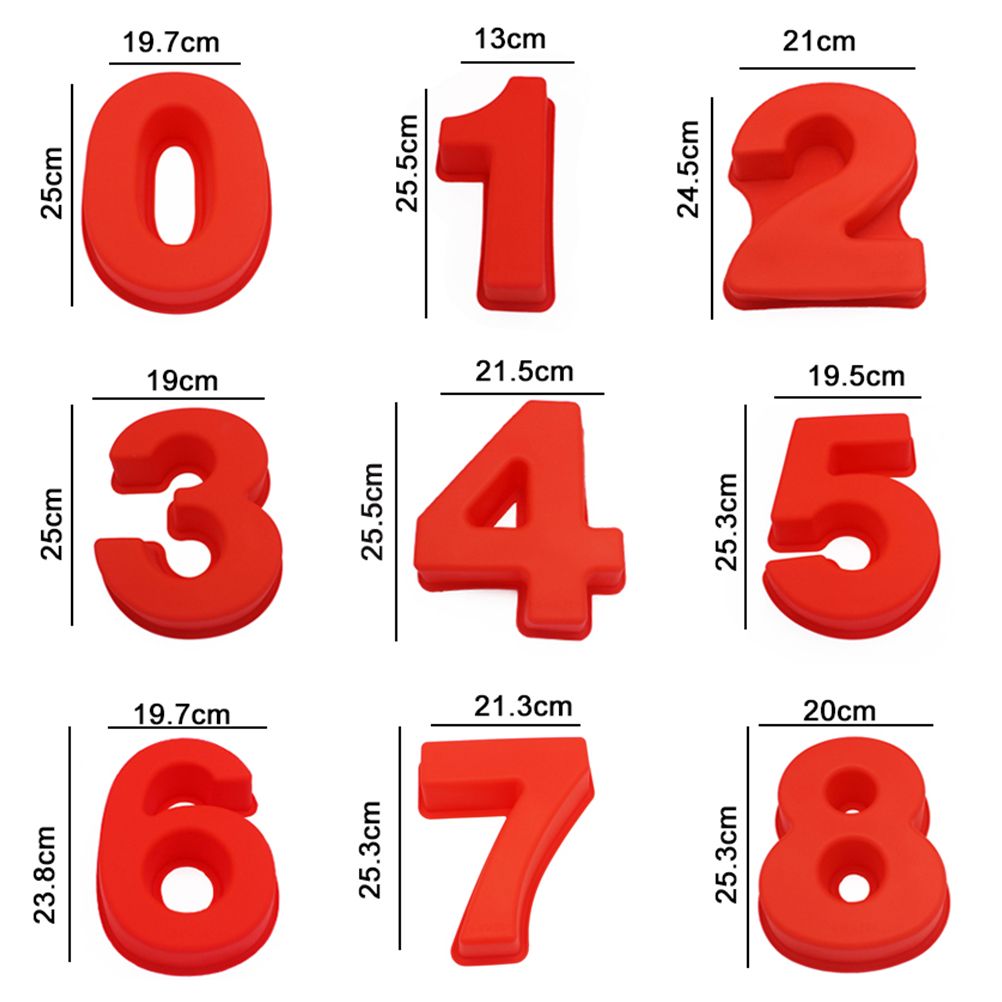 2PCS 10 Inch Silicone Cake Mold 6 and 0 Numbers DIY Silicone Cake Baking Mold 3D Silicone Cake Mold for Birthday and Wedding Anniversary โ image 2