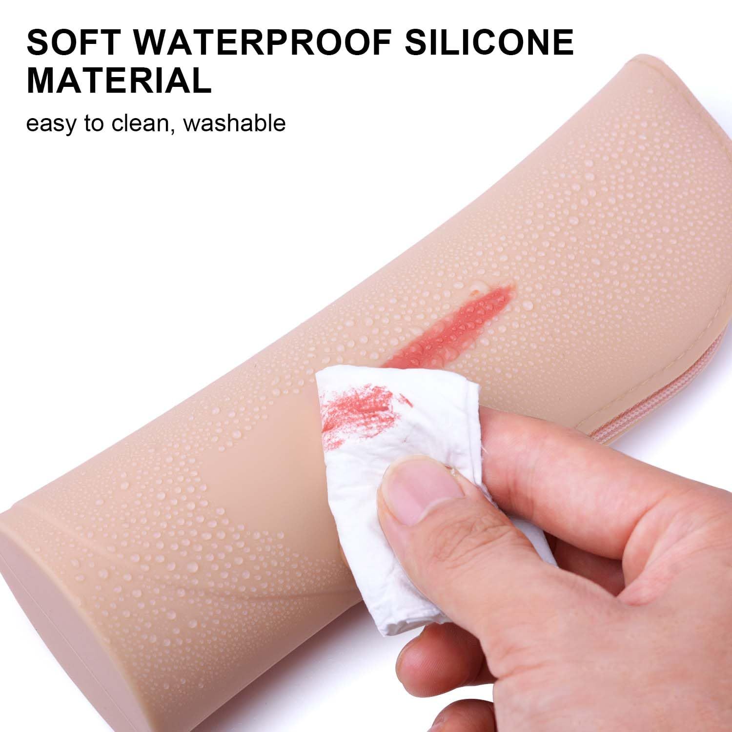 Makeup Brush Holder Silicone Makeup Brush Organizer Travel Makeup Brush Bag Make up Brush Case Small Cute Cosmetic Bag Mini — image 3