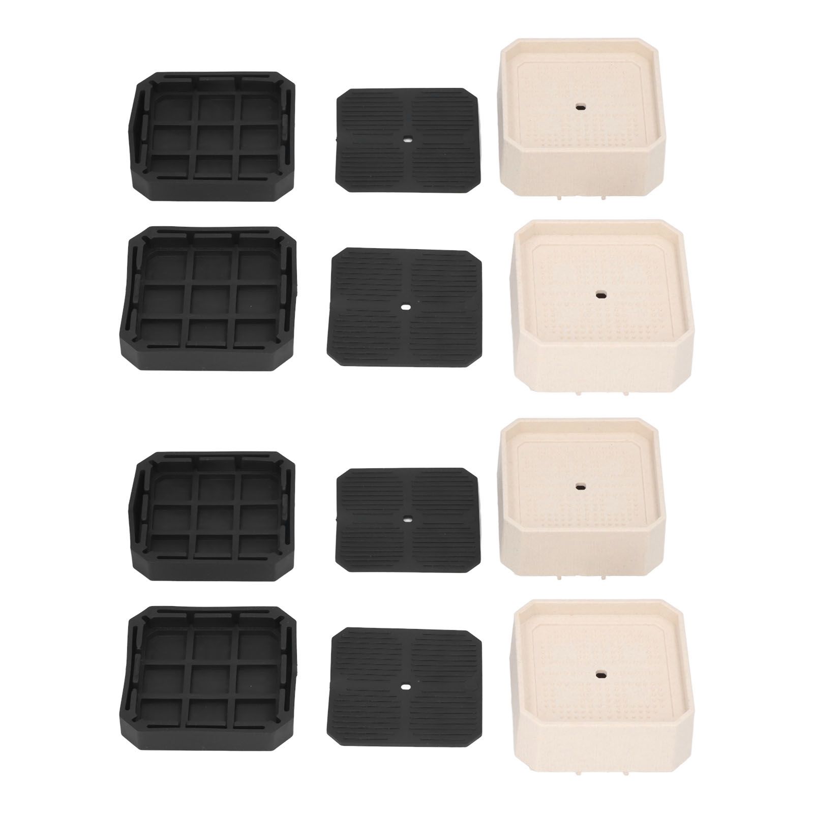 8 Set Full Covered Bed Risers Shockproof Stackable Furniture Risers for Refrigerator Washing Machine Base Tables Chairs — image 2
