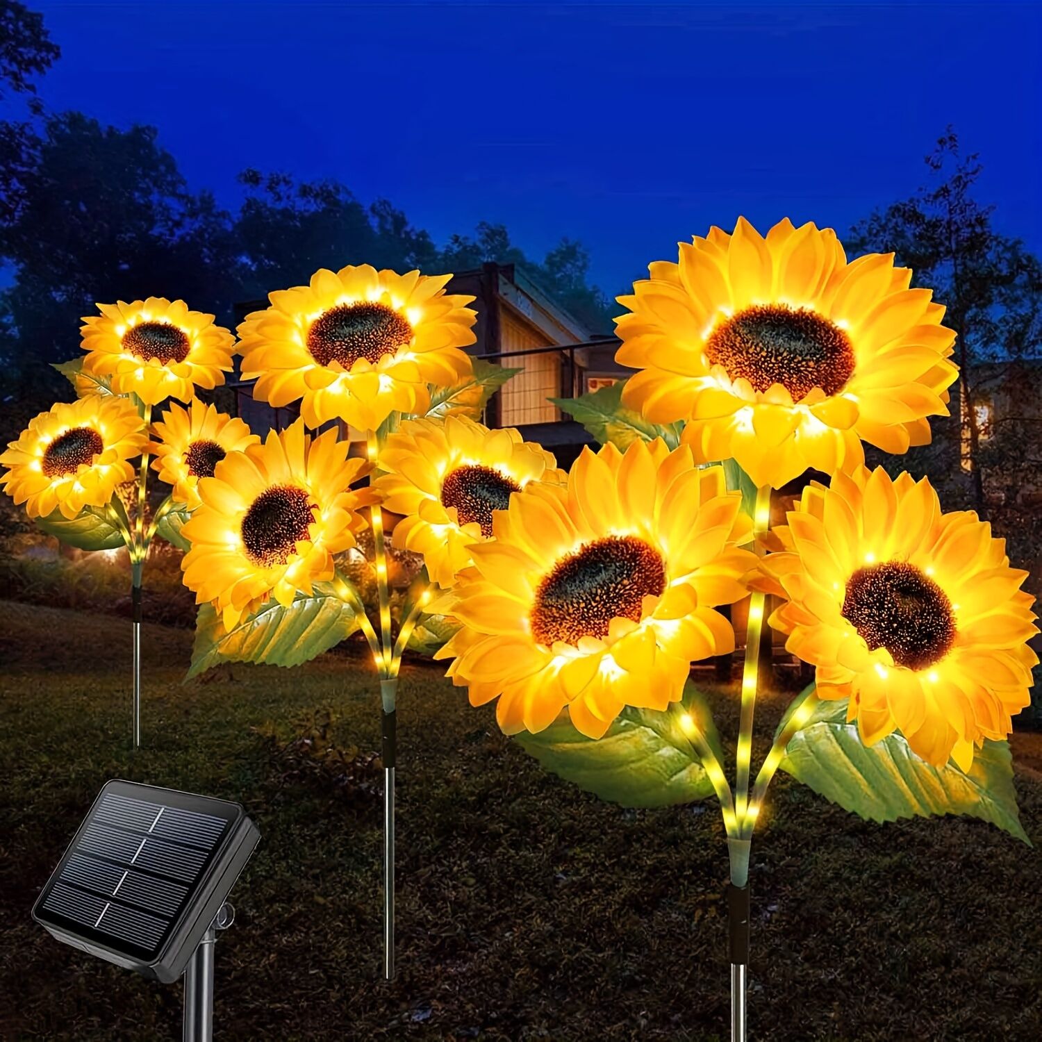 2 pcs of Sunflower-Shaped Ambiance Lights – Soft, Insect-Repellent Glow for Your Private Garden. Adds a Poetic Nighttime & Festive Touch — image 6
