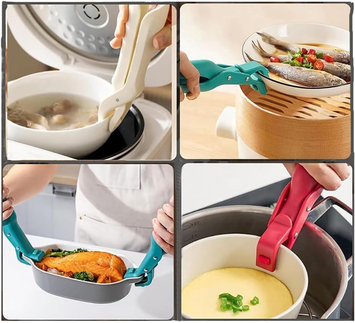 2-piece anti-burn clip for bowls - Kitchen use - Clip for hot dishes - Non-slip silicone clip for the kitchen - 2025 improved silicone clip — image 4