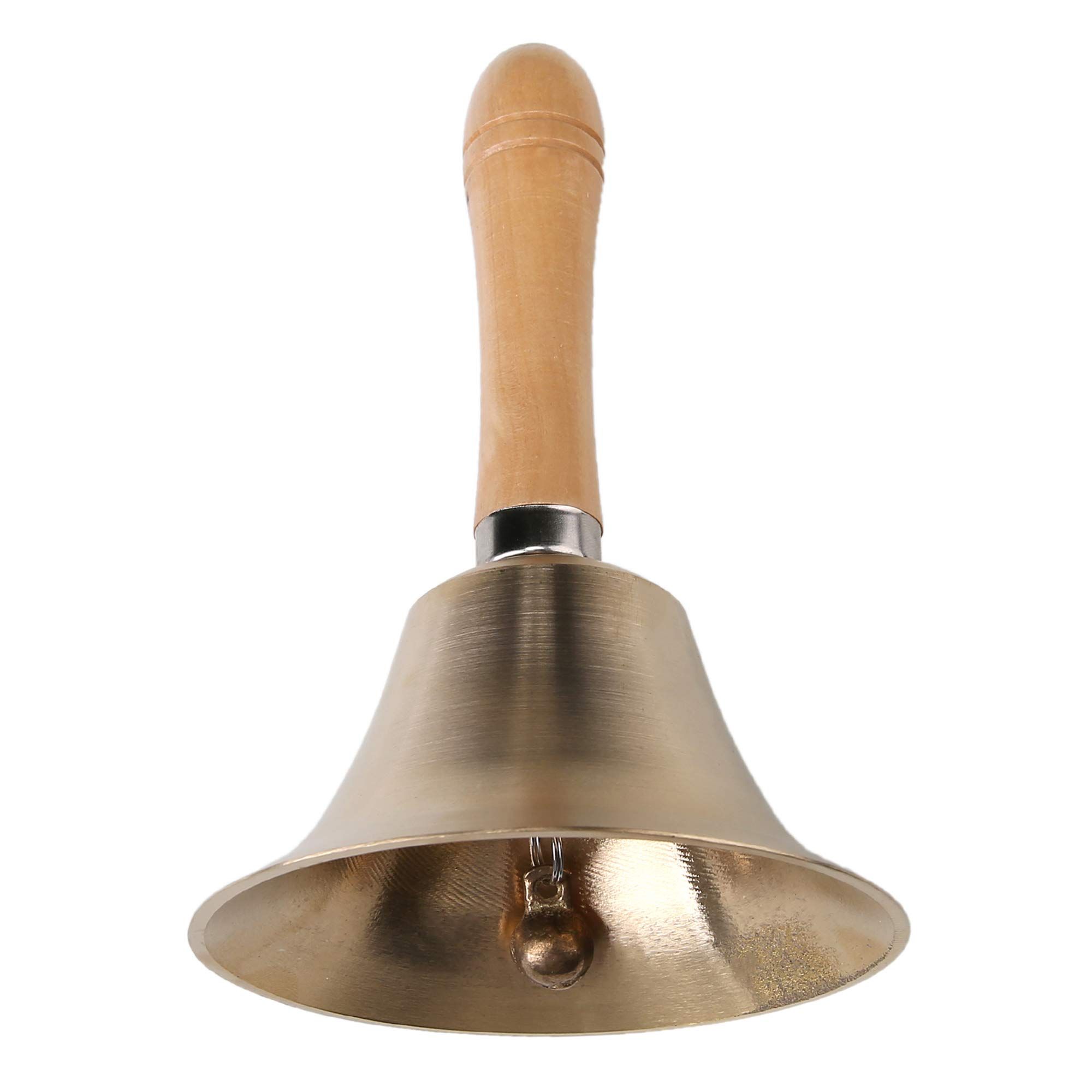 Hand Call Bell with Brass Solid Wood Handle,Very Loud Handbell, Large Hand Bell ,Hand Bells for Kids and Adults, Used