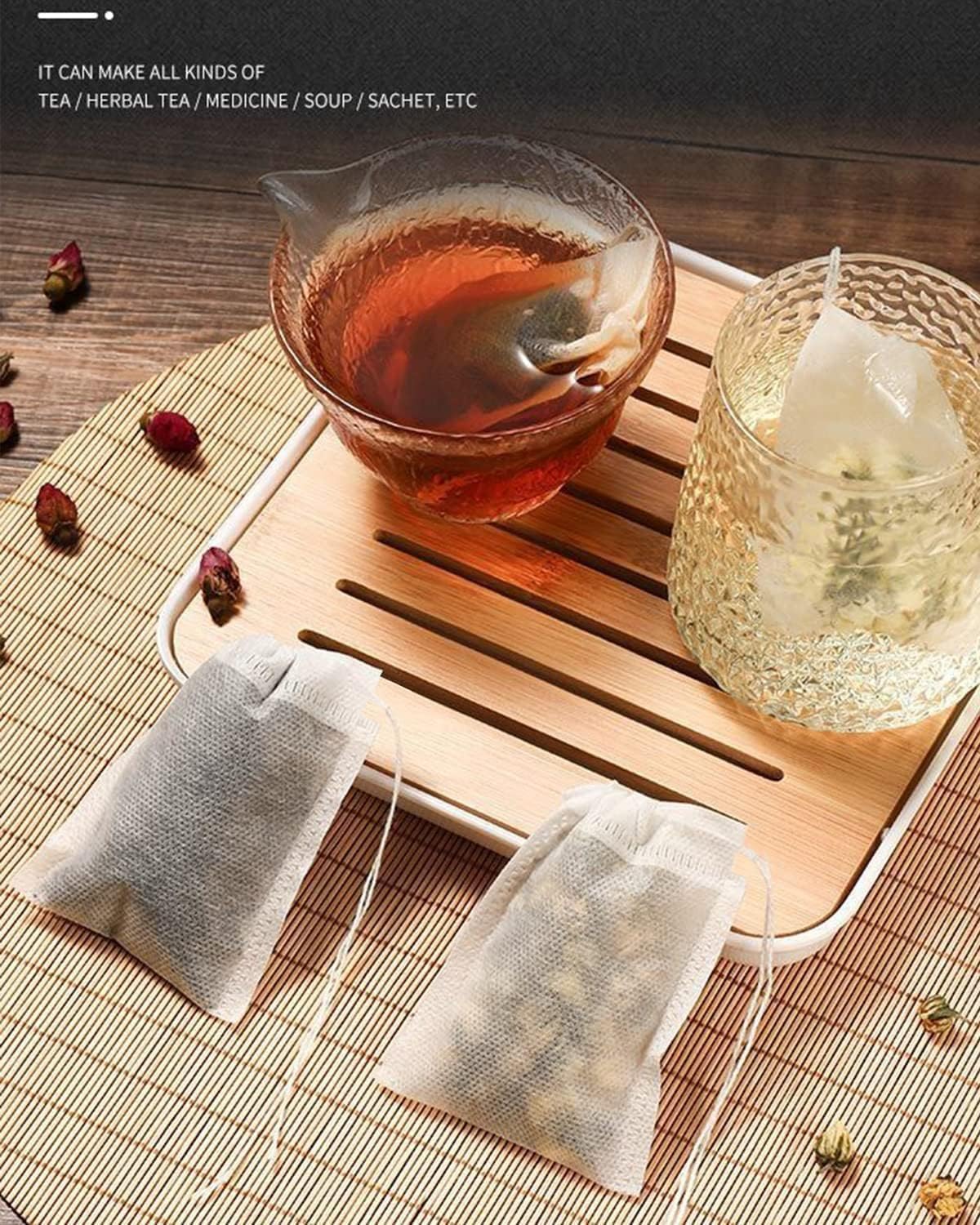 Theemaker tea bags-200 pieces-7*9cm-disposable loose tea bags-tea filter bag-for loose tea-loose leaf tea-coffee-herbs-herb โ image 6