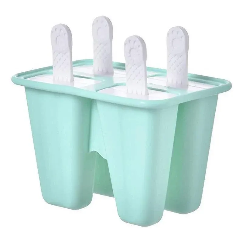 Silicone Ice Cream Mould Block Frozen Molds Icy Pole Jelly Popsicle - Green-4Grid