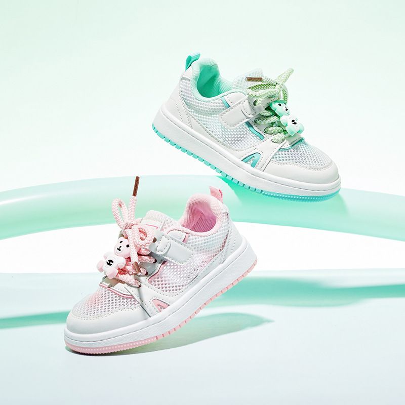 HOBIBEAR Kids Mesh Shoes Breathable Light Summer... GU7922 white green 30 — image 3