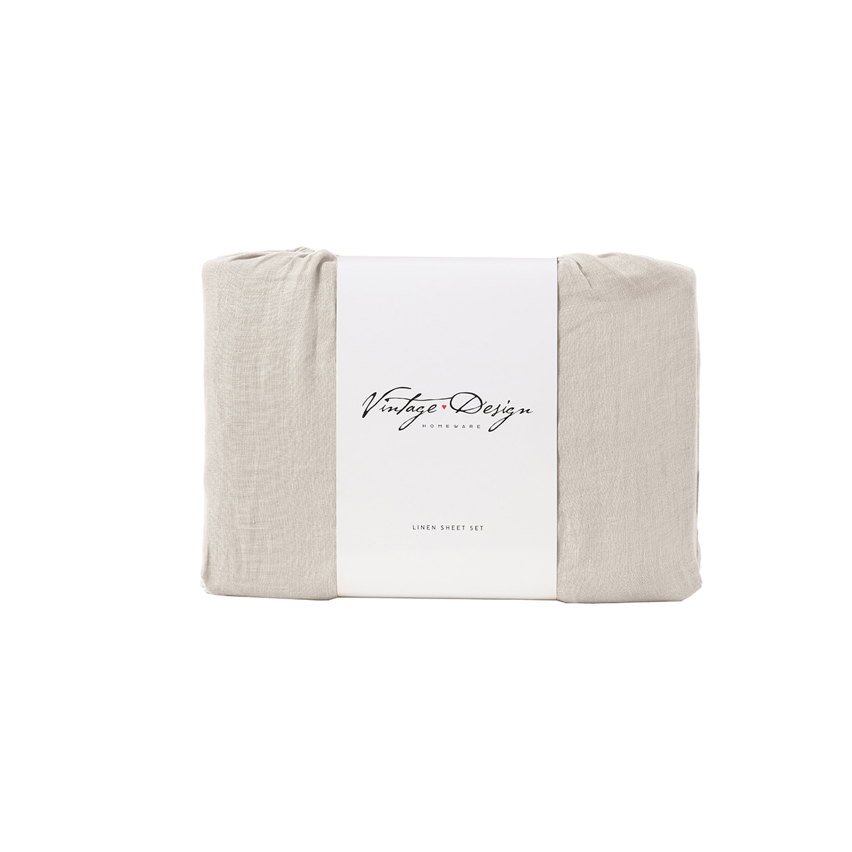 Vintage Design Homewares Natural French Linen Sheet Set Super King — image 4