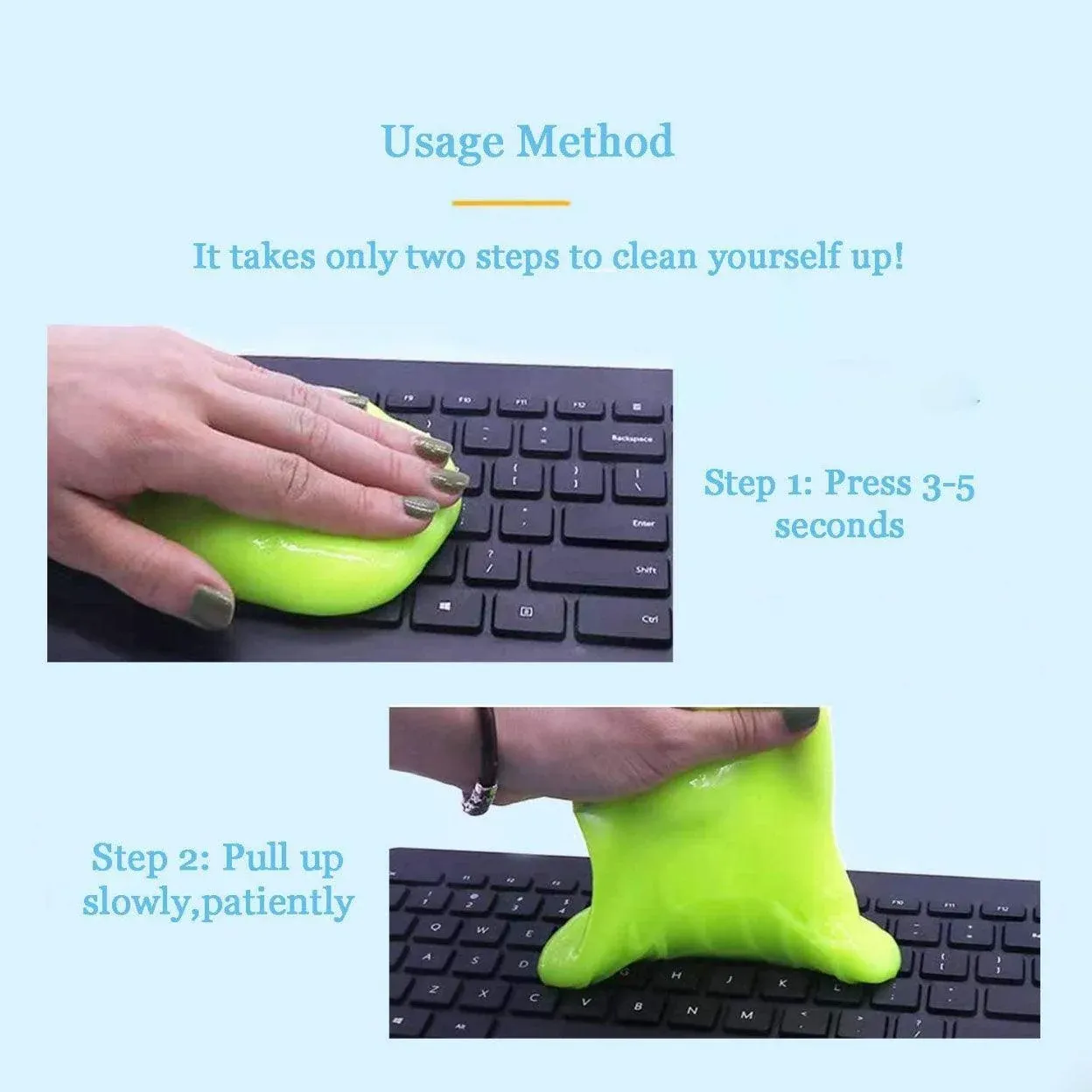 Dust Dirt Cleaning Super Clean Car Laptop Keyboard Home Cleaner - Yellow โ image 6