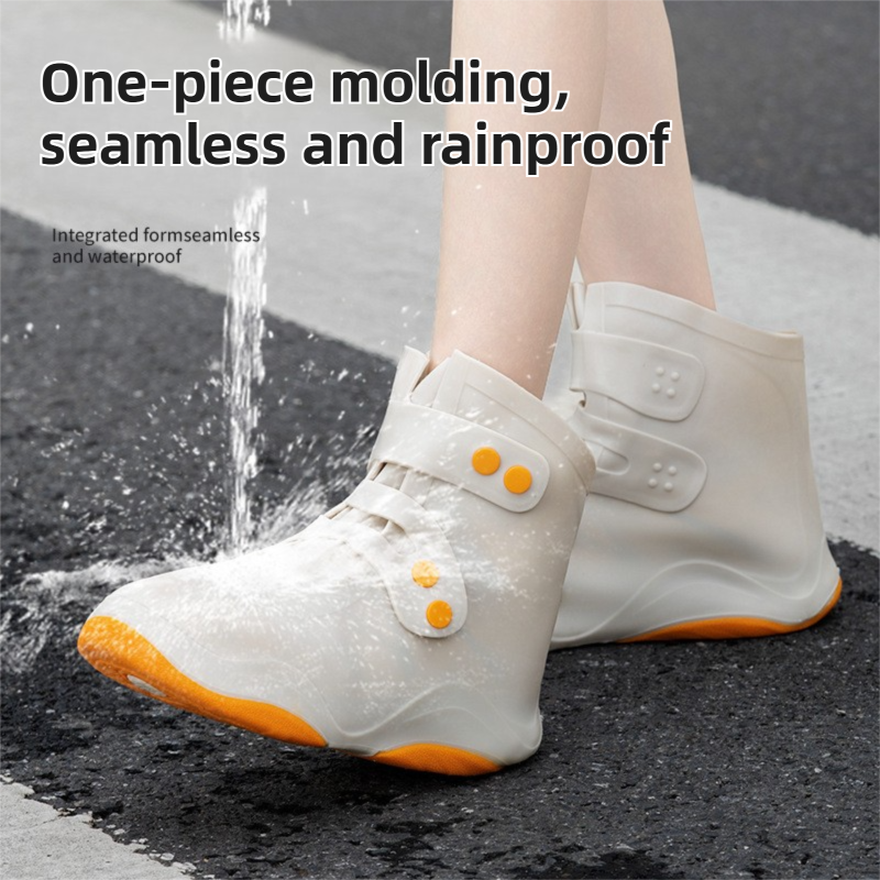 Thickened Waterproof Silicone Rain Shoe Covers and USB Powered Telescopic 3-Setting Timer Shoe Dryer Set for Rainy Season Commuting Camping Hiking Use — image 3