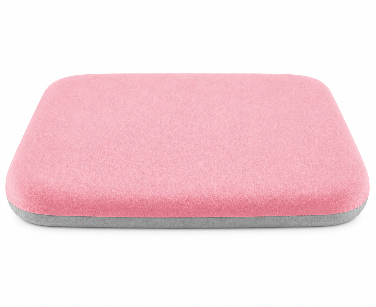 Crystal velvet seat cushion, ergonomic memory foam seat cushion, suitable for cars, comfortable and relieves tailbone pressure-pink 40*40*4 cm