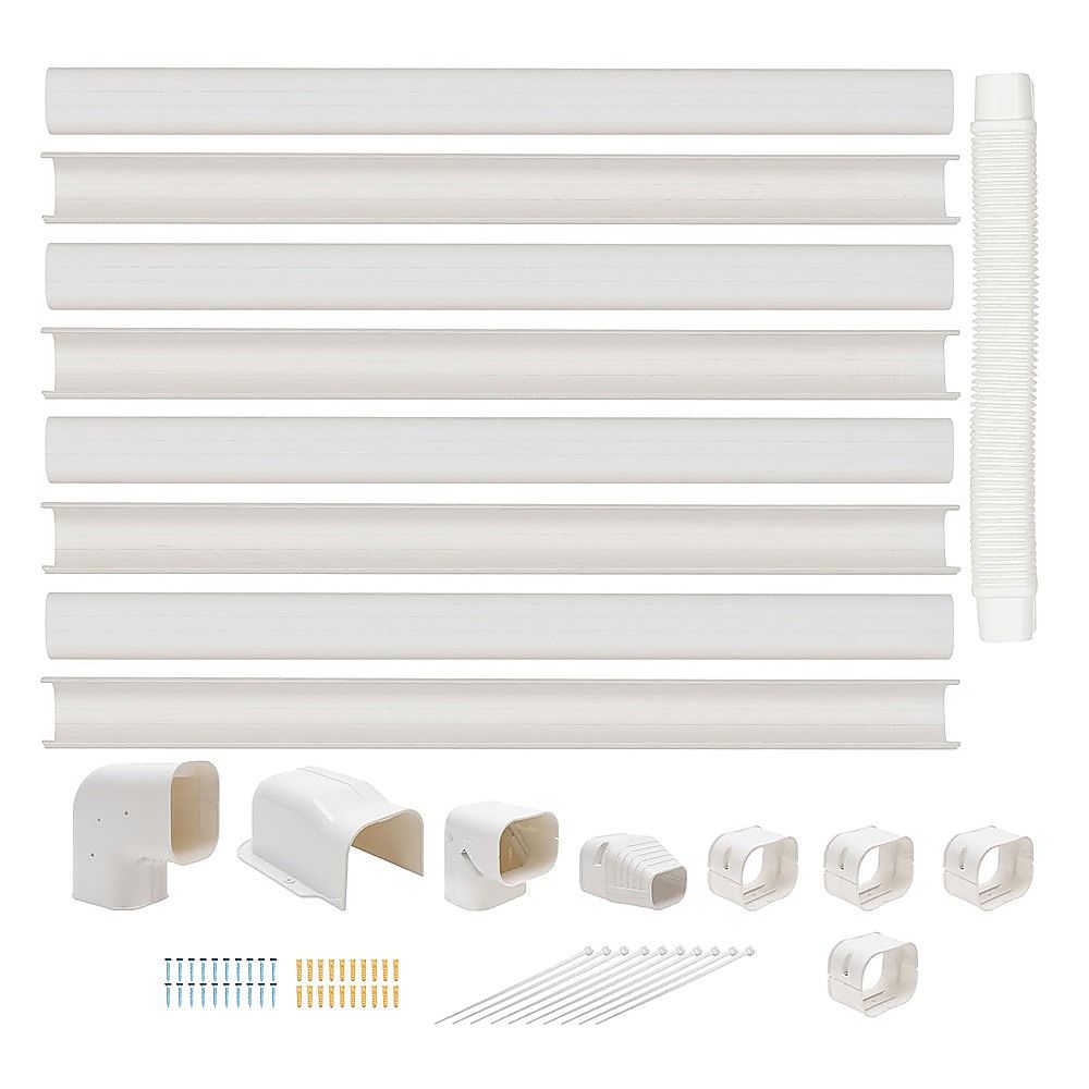 4.8m Mini Split AC Line Set Cover Kit PVC Duct for Central Air Conditioner Installation โ image 3