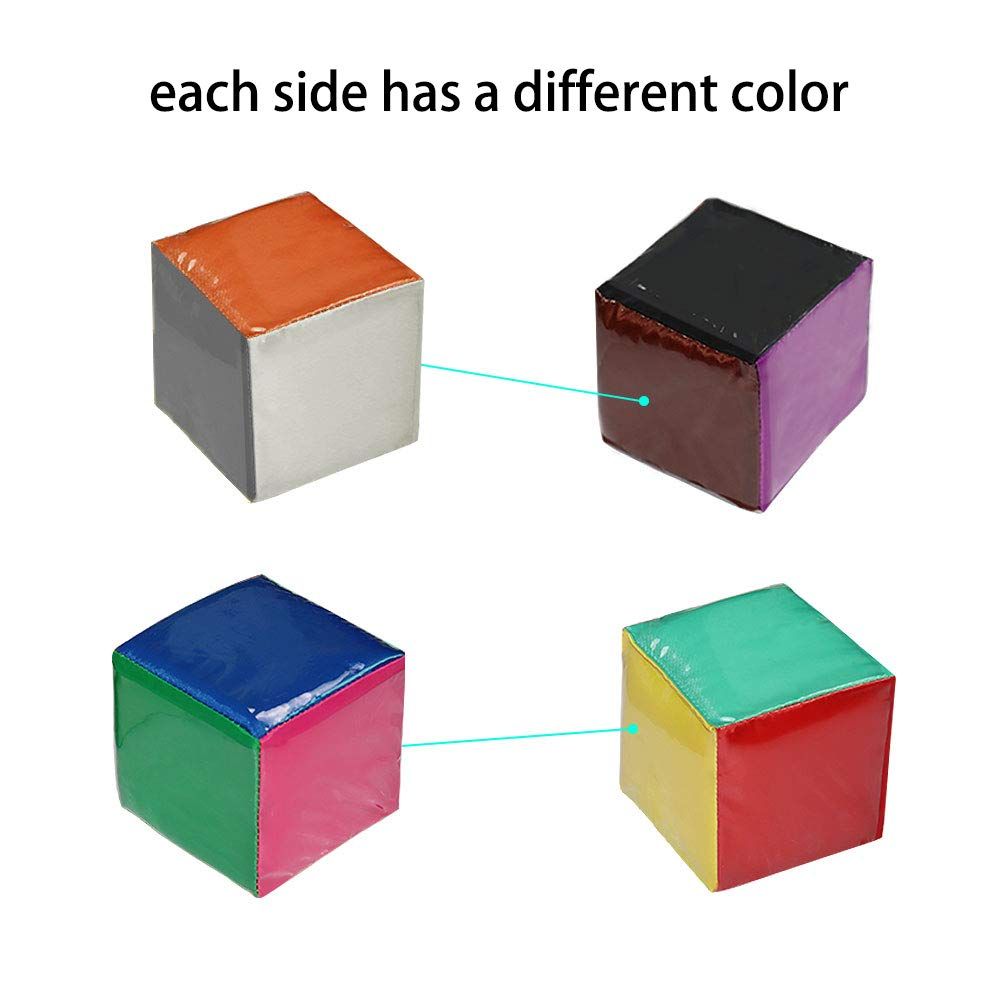 Playing Game Dice Soft Foam Cubes, Set of 2 Learn Pocket Cubes, Ages 3 Years and Up and surface washable โ image 4
