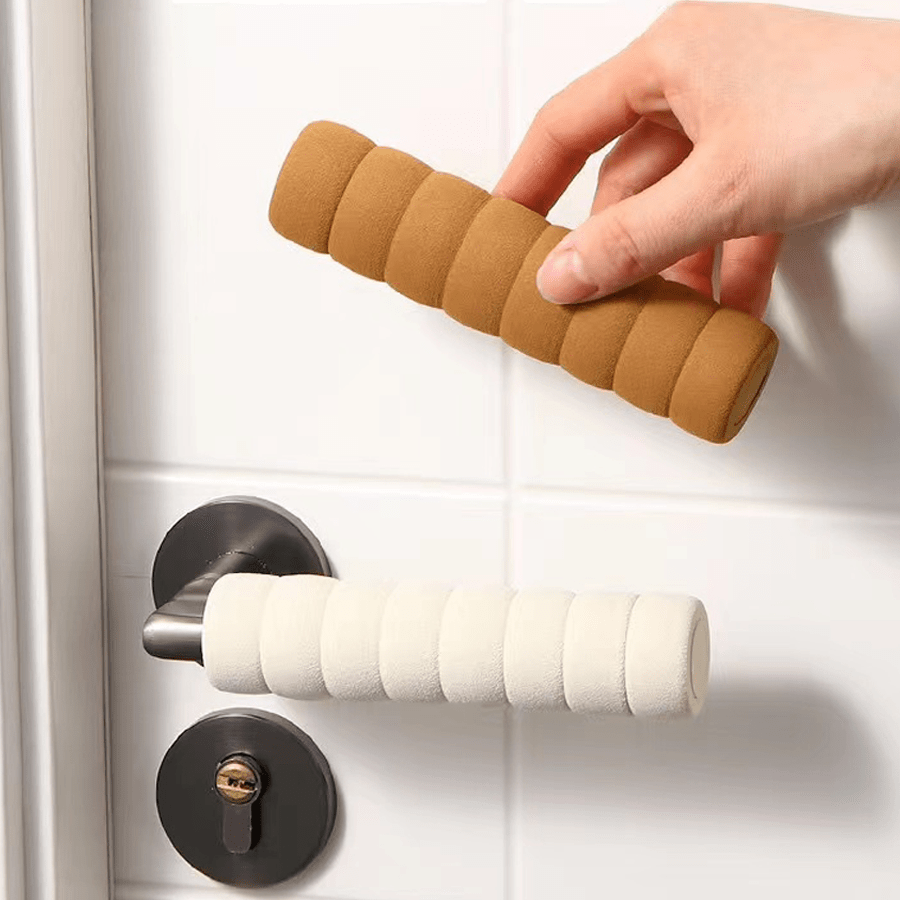 2pcs door handle bumpers anti-static thickened spiral door handle bumpers 2 Pink Items — image 2