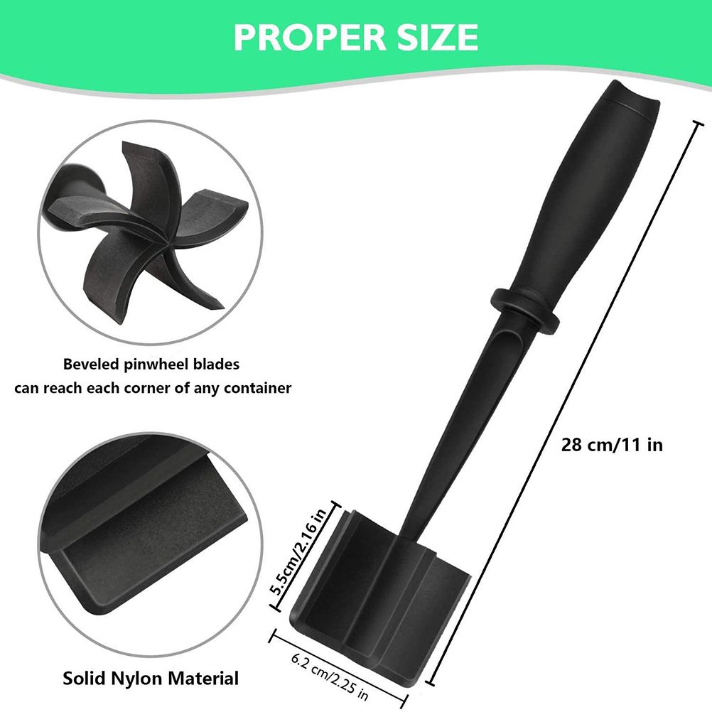 Meat Chopper Multifunctional Ground Beef Masher Ground Beef Turkey Nylon Chopper Utensil Non Stick Cookware โ image 4
