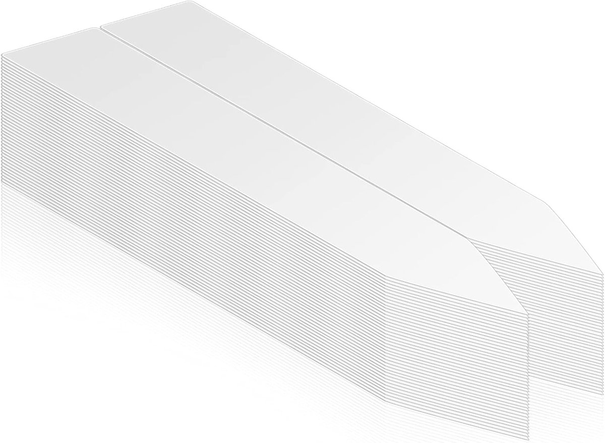 200 Pieces - Plant Labels - 2x10 CM - Plant Labels - Vegetable Labels - White - Plant Stake Tags - Nursery Stake Tags for Potted Plants - Plastic