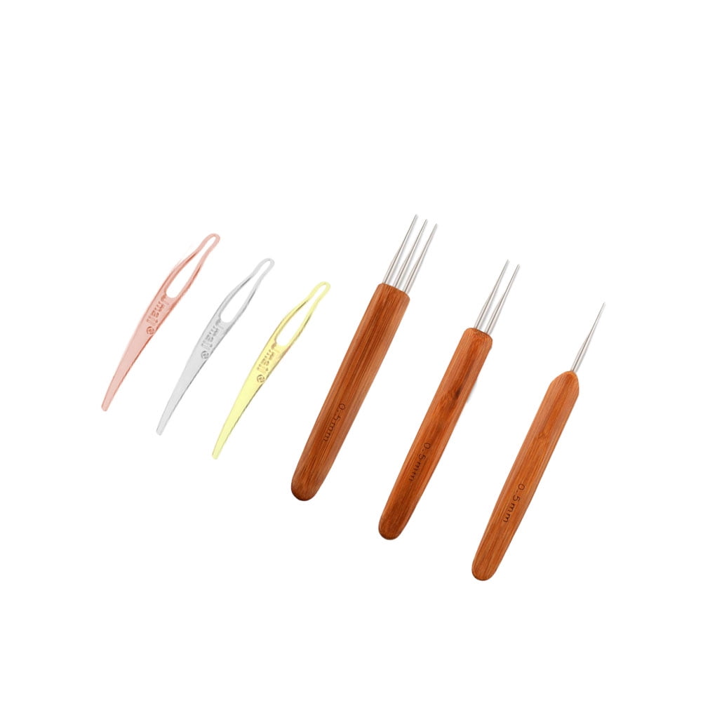 Tool Dreadlock Wooden Crochet Hooks Set with Hairpin Supplies, Assorted — image 6