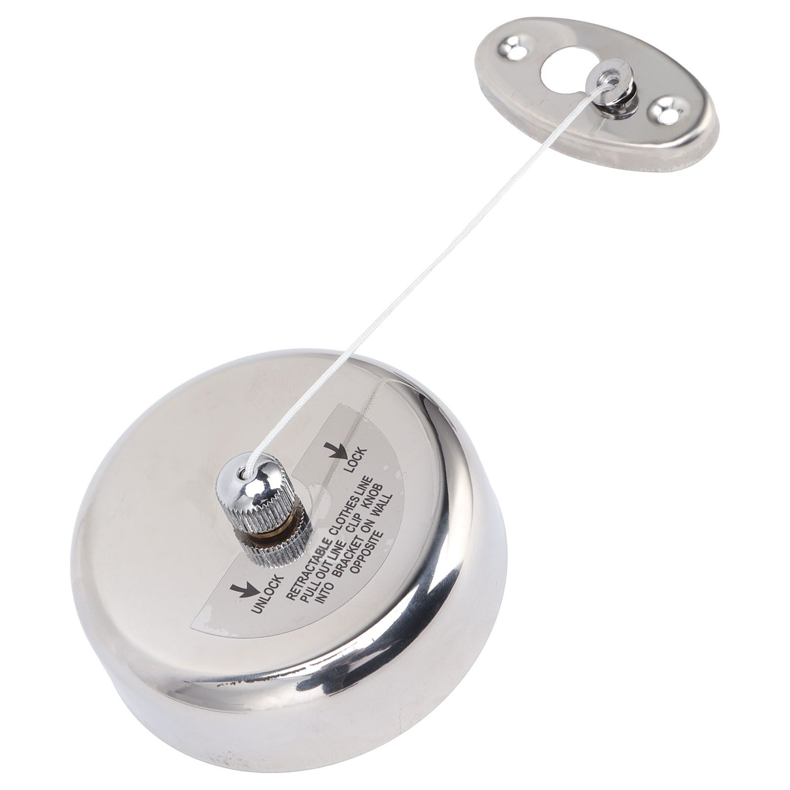Clothesline 304 Stainless Steel Nylon Cord Space Saving Retractable 9ft/2.8m Indoor Clothesline — image 3