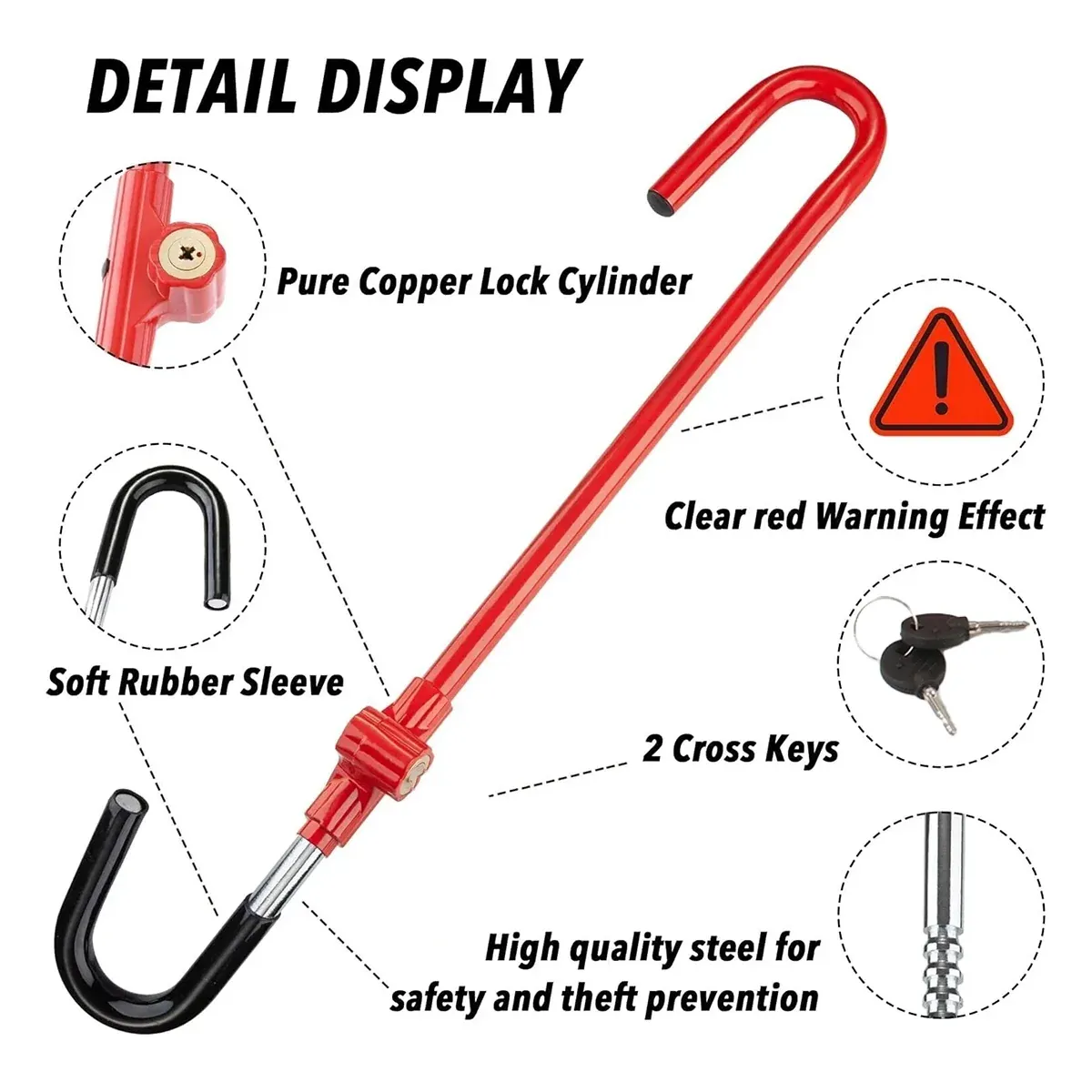 Multifunctional Car Steering Wheel Lock Anti-Theft Vehicle Security โ image 4