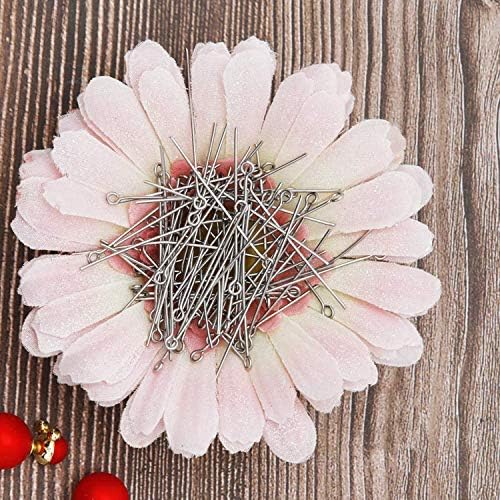 304 Stainless Steel Open Eye Pins for Jewelry Making, 4cm 300pcs Silver โ image 3