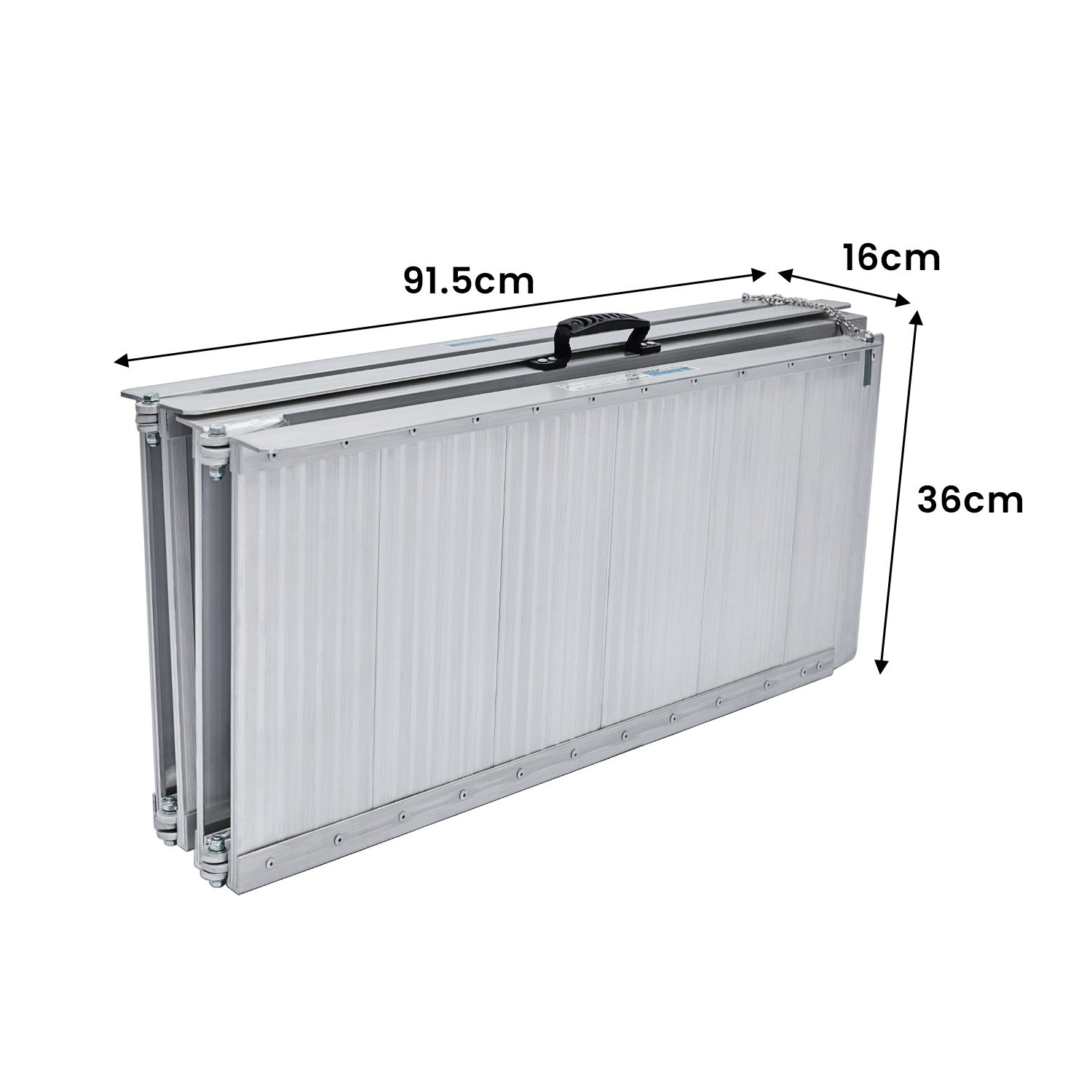 Kartrite 6ft Aluminium Foldable Wheelchair Ramp Non-Slip R02 Silver โ image 2