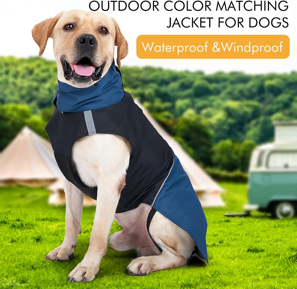 Dog Raincoat - Dog Jacket - Waterproof Winter Dog Jackets - Windproof Dog Jacket - Winter Dog Jacket - Reflective Strip - Perfect for Small Dogs - Medium-Sized โ image 4