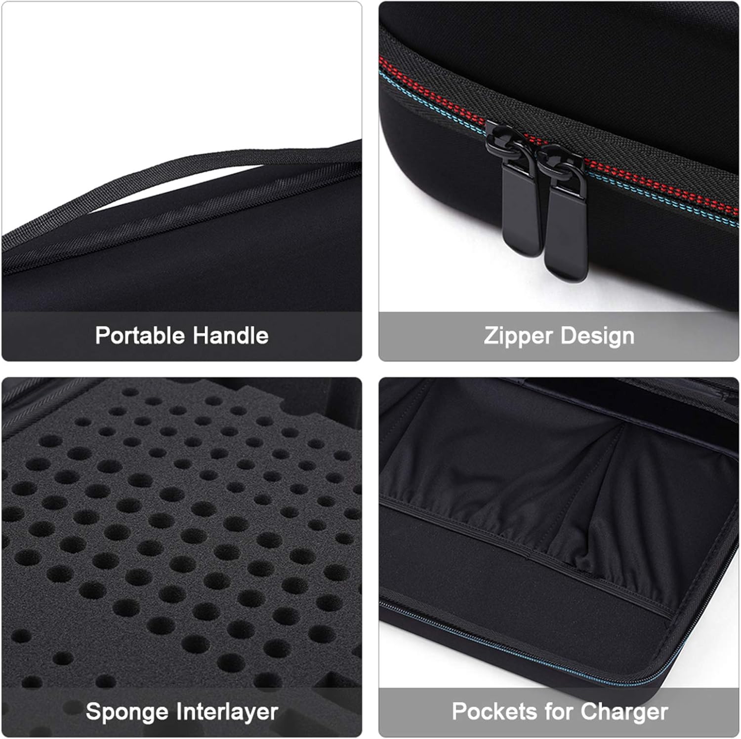 Black EVA Battery Organizer Case with Zipper - Holds 146 Batteries (6D 8C 13 9V 61AA 58AAA) - 42x26.5x9.5cm โ image 2