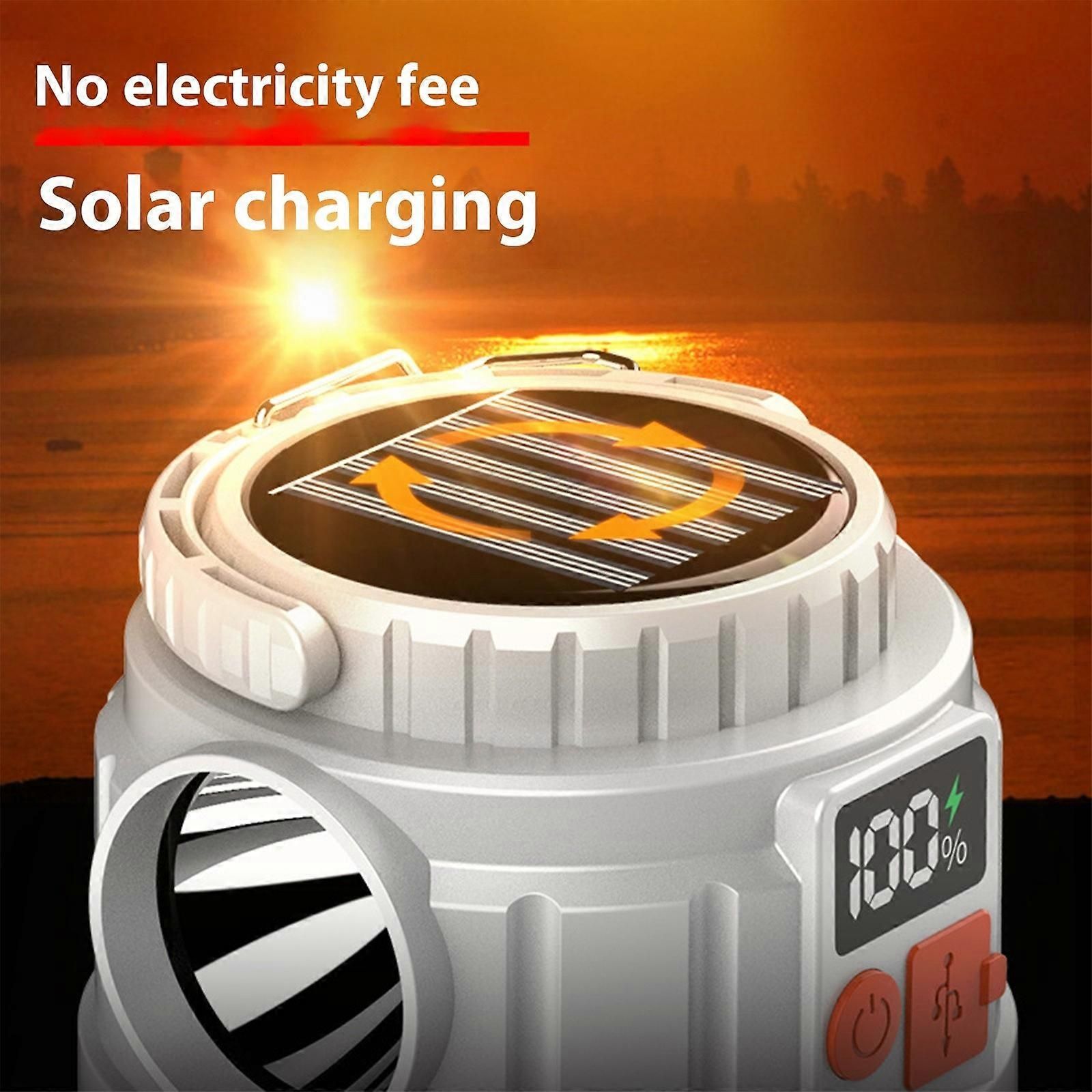 Multiple Function LED Camp Lamp Equipped With Solar Device 7 Brightness Grades And Crisis Lighting Multicolor — image 5