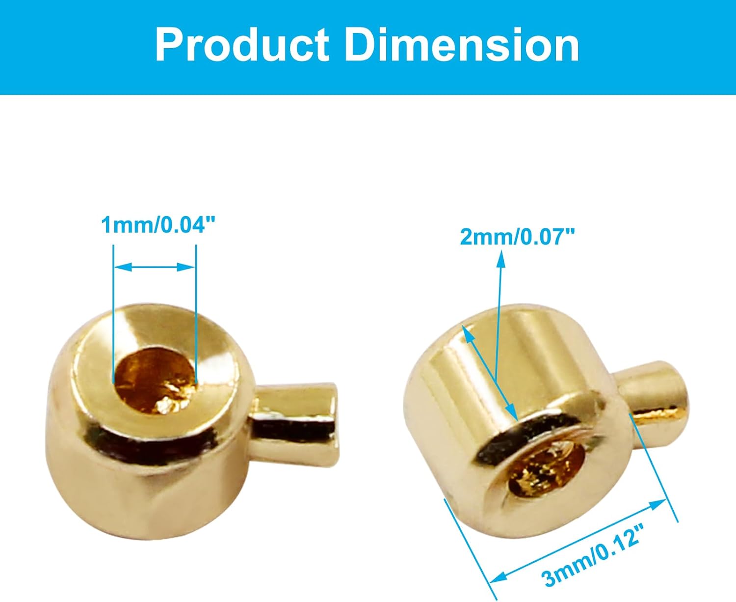20Pcs Gold Plated Brass Rondelle Spacer Beads 3mm for DIY Bracelet Necklace Jewelry Making — image 3