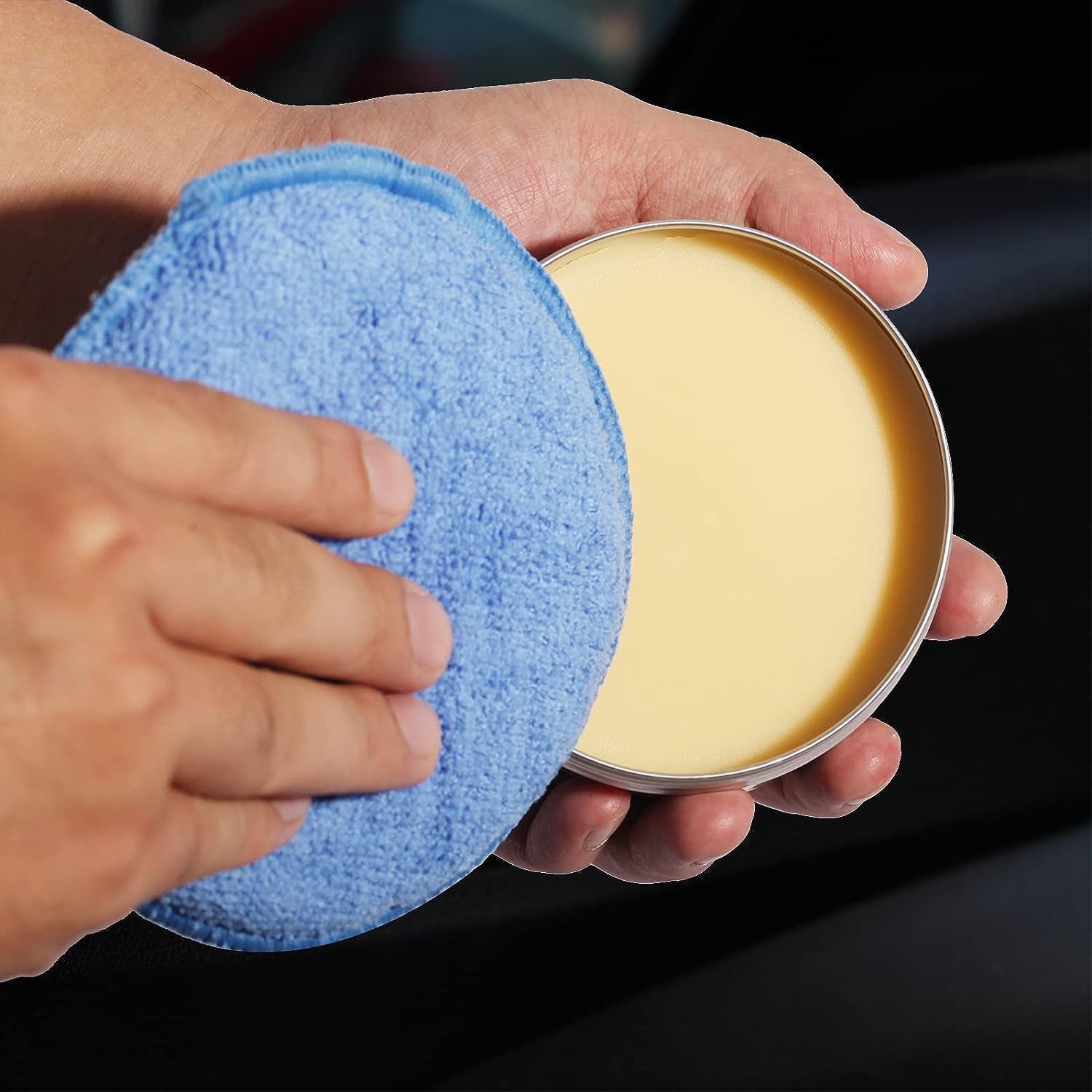 Microfiber Wax Applicator Pads, Car Wax Applicator with Finger Pocket, Buffing & Detail Polishing Foam Pads for Car Cleaning and Fine Polishing (5 inch, 6 — image 5