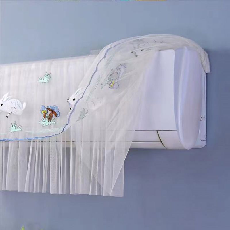 1.5P Air Conditioner Dust Cover Dustproof Wall Mounted Air Conditioner Protective Case Home Decorative Dust Cover Blue Mushroom Rabbit 1.5Pโ2P Within โ image 4