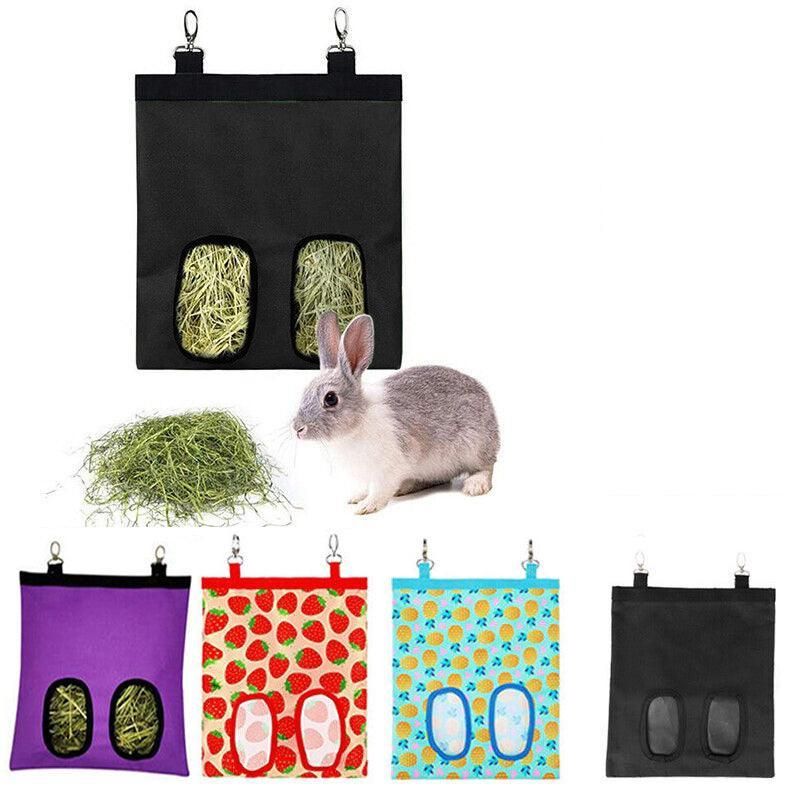 Hay Bag Guinea Pig Rabbit Feeding Bag Animal Hay Feeder Bag Hanging Feeder - Yellow โ image 4